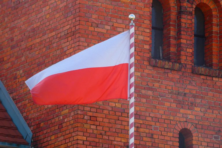 wall, brick, architecture, no one, polish flag, white-red, national colors, patriotism, nation, national day, independence, homeland